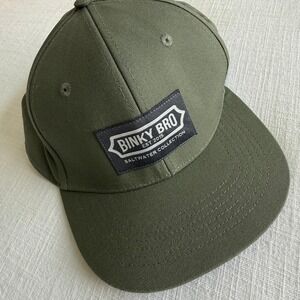 Binky Bro Saltwater‎ Collection Snapback Hat Olive Green Adult 100% Cotton Cap